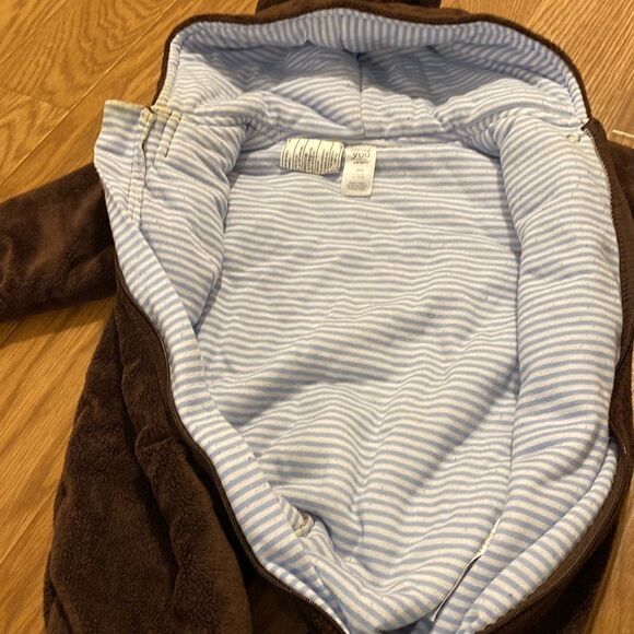 Baby Just One You by Carter's Fleece Brown Bear Pram Snuggle Suit (3 Months) - Picture 6 of 10